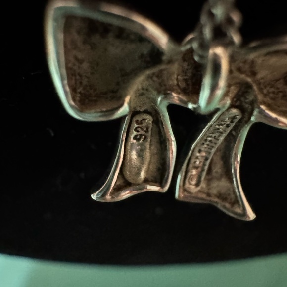 Tiffany Sterling Silver Bow Pendant Necklace - Picture 3 of 5
